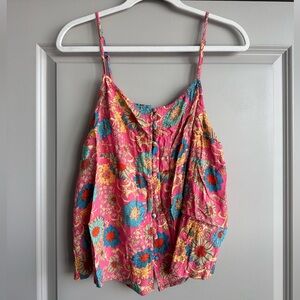 O'Neill Pink and Blue Floral Camisole